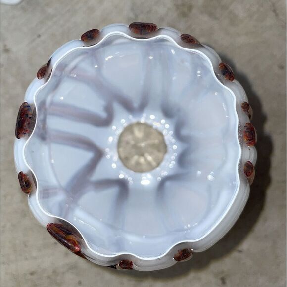 2 Swirled Hand Blown Fused‎ Glass Light Shade Covers - Picture 6 of 7